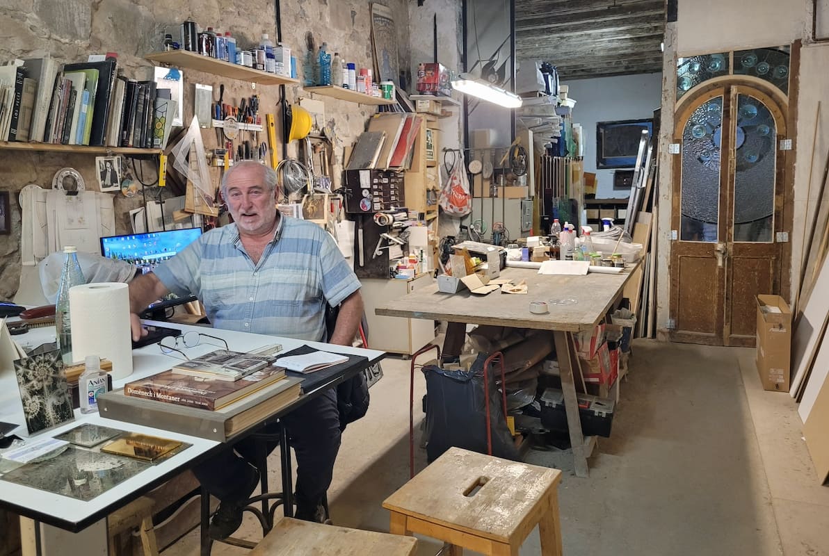 Taller de Jorge Aragonés en la calle Peu de la Creu.