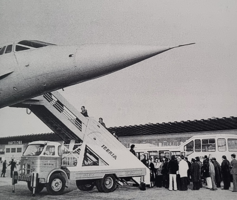 El avión Concorde en el Aeropuerto del Prat