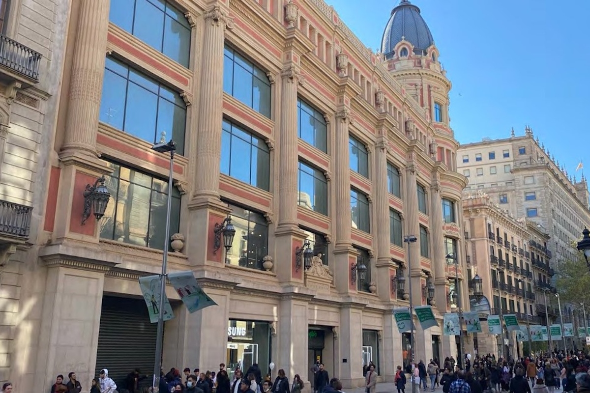 El edificio del Corte Inglés de Portal de l'Àngel.