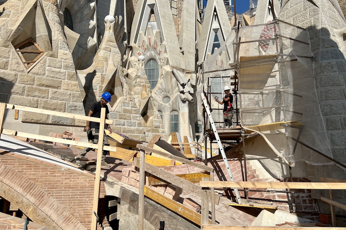 Obras de la Sagrada Família.