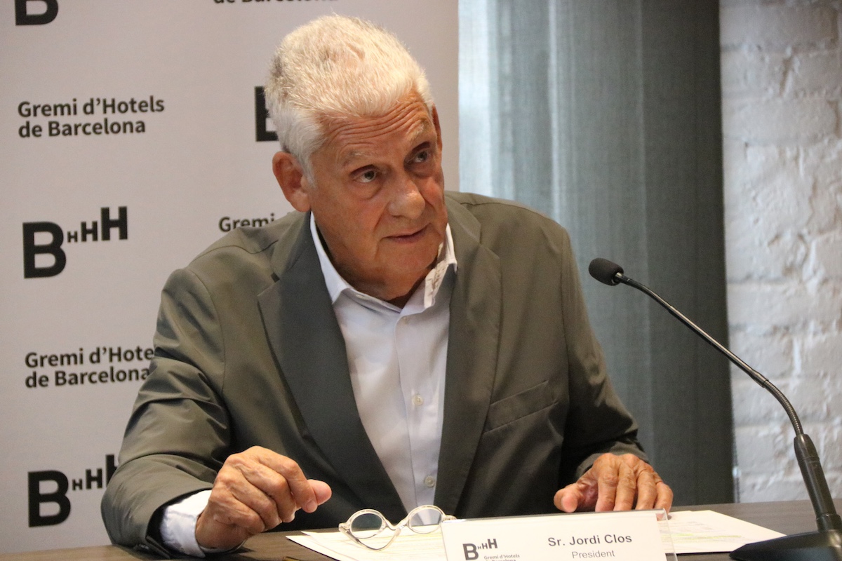 Jordi Clos, presidente del Gremi d'Hotels de Barcelona. 