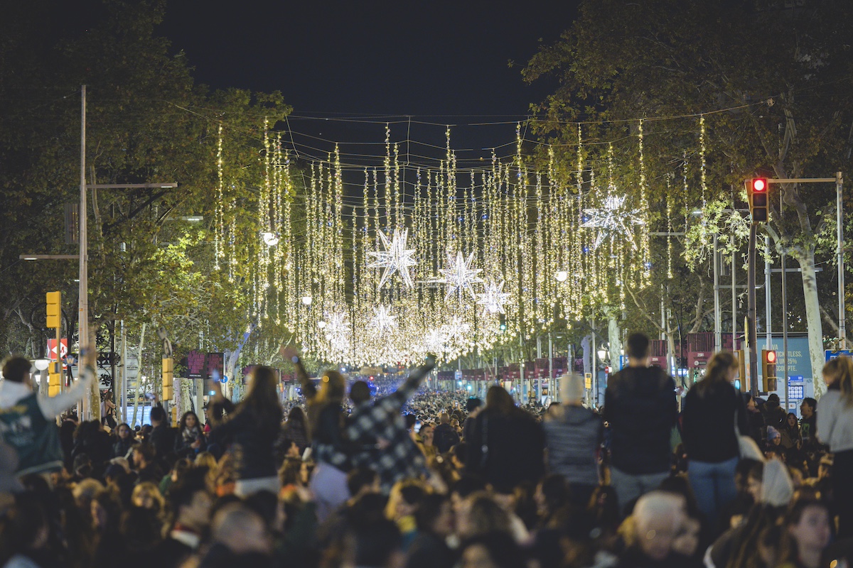 Luces de Navidad en Barcelona.