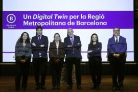 Mercè Conesa, Ramon Gras, Isabel Lombana, Ignacio Torras, Maite Barrera y Ramon Agenjo en el acto.