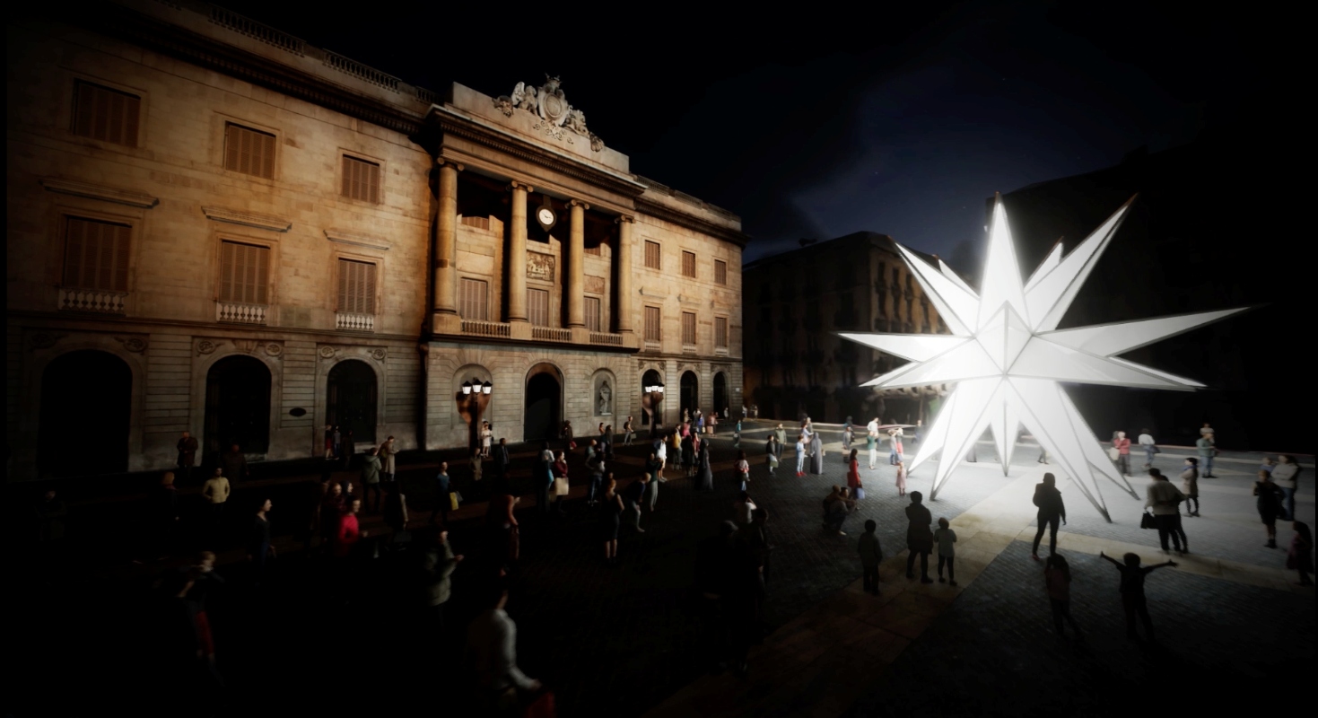 Estrella en la Plaza Sant Jaume.