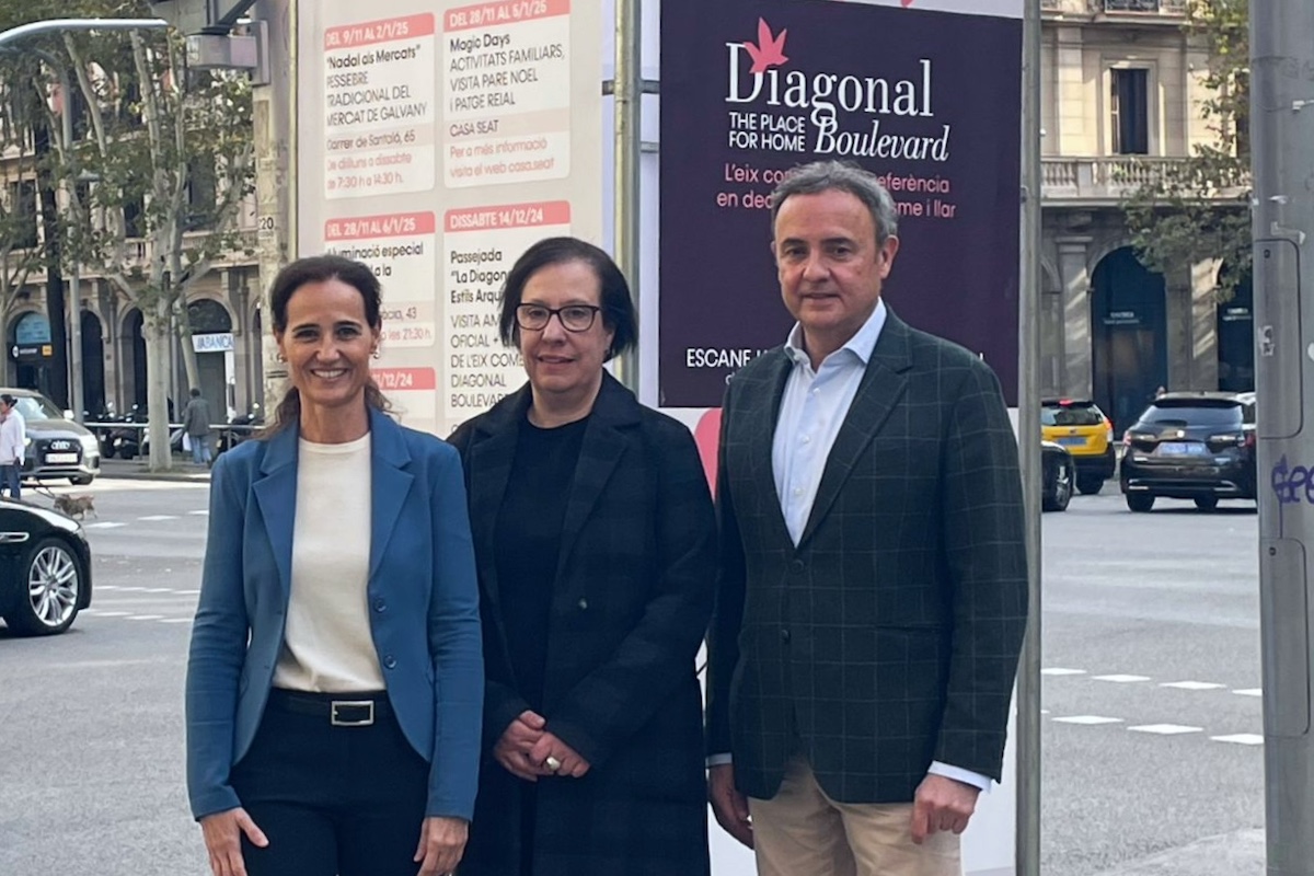 Teresa Guirado, Raquel Gil y Gabriel Jené ante la campaña de Diagonal Boulevard.