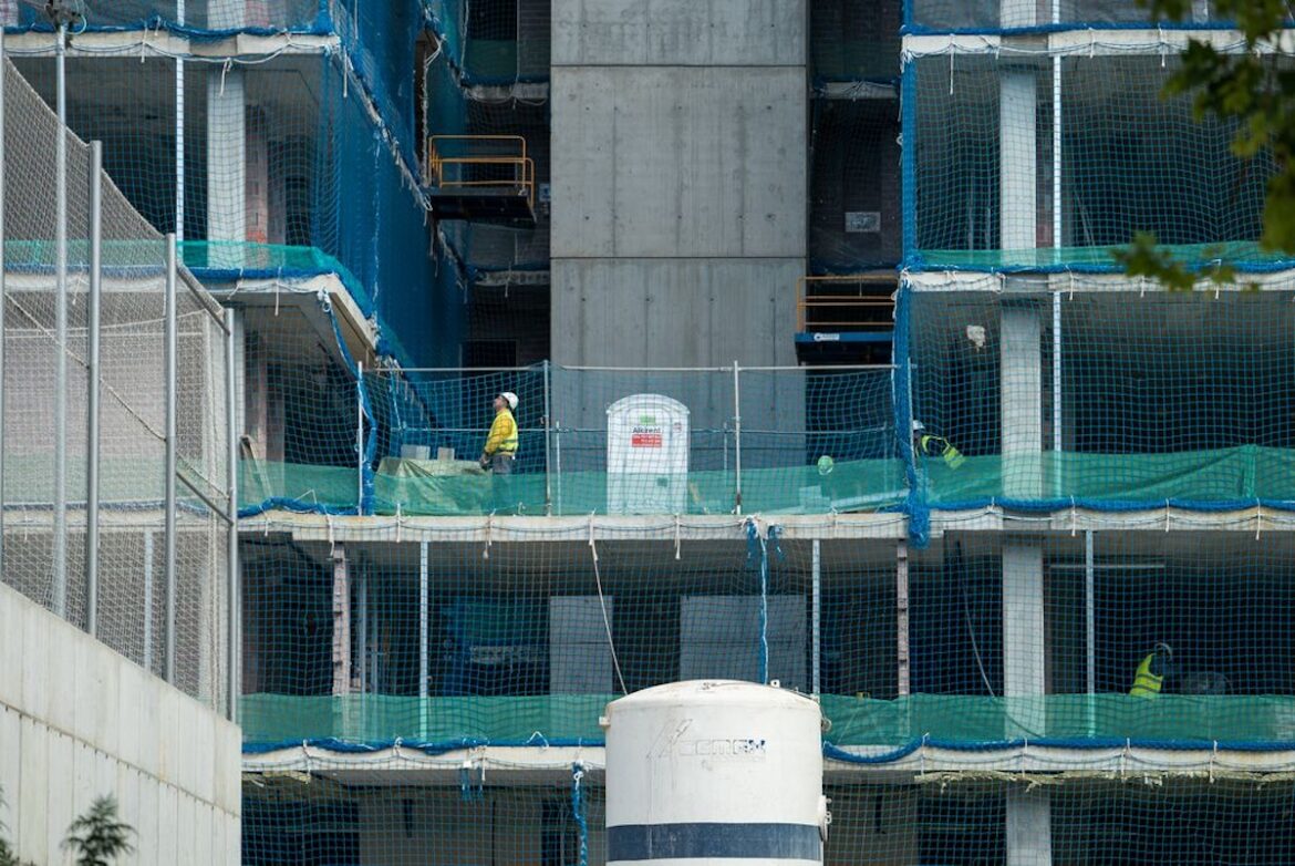 Edificio en construcción en Barcelona