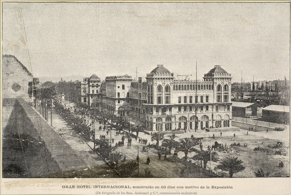 Imagen del Hotel Internacional, cedida por el Museu d'Història de Barcelona